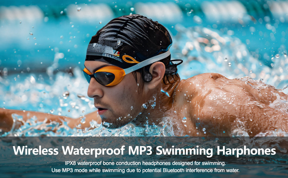 Dnniakm bone conduction swimming headphones with IPX8 waterproof rating

Dnniakm Bluetooth 5.4 sports headphones for swimming and running

Dnniakm waterproof MP3 headphones with 32GB built-in memory

Black Dnniakm open-ear headphones for swim training and outdoor workouts

Underwater bone conduction headphones by Dnniakm with magnetic charging

Dnniakm swimming headphones worn with goggles and swim cap

Close-up of Dnniakm IPX8 waterproof bone conduction headset

Athlete using Dnniakm wireless open-ear head